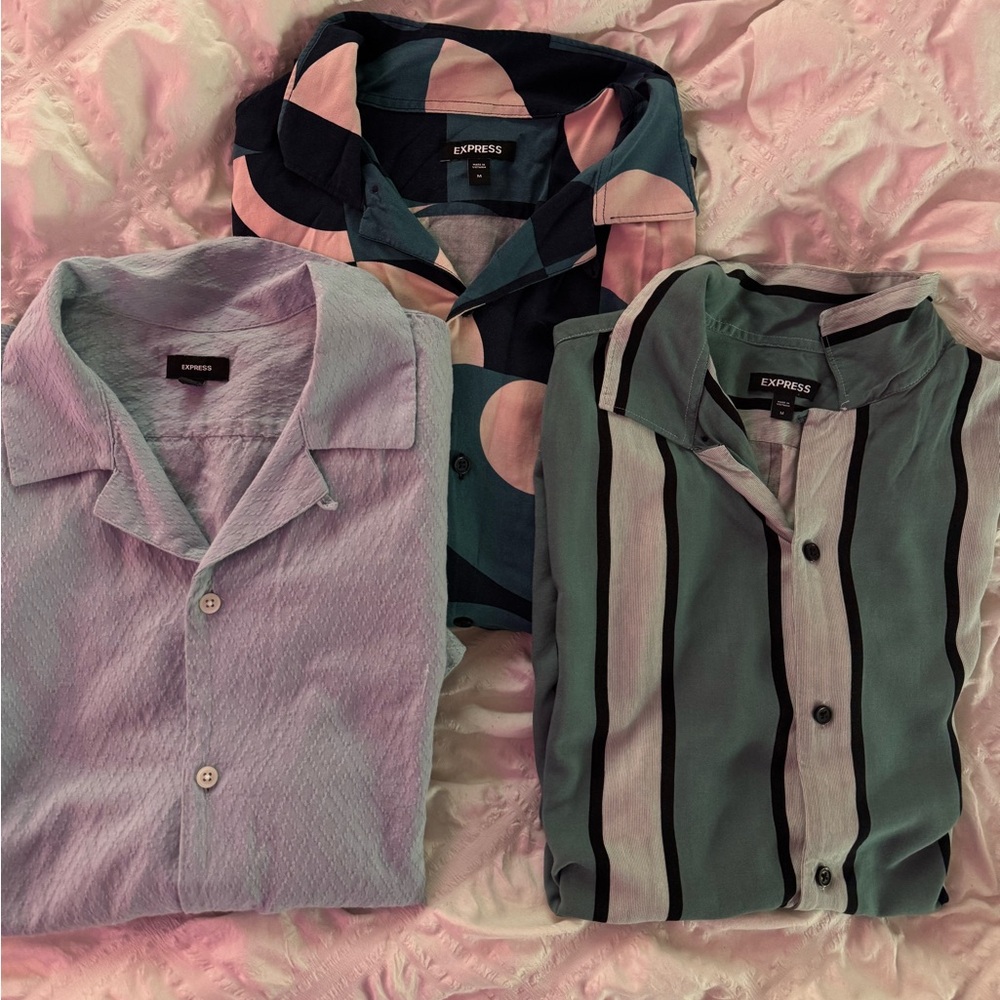 Men’s 3 M short sleeve Express Button Ups